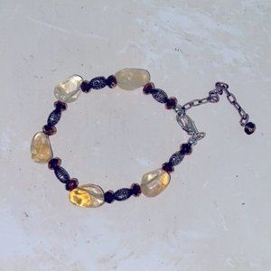 1/1 Citrine Stone Bracelet designed by 𝔰𝔞𝔦𝔫𝔱 𝔯𝔬𝔰𝔢 🥀